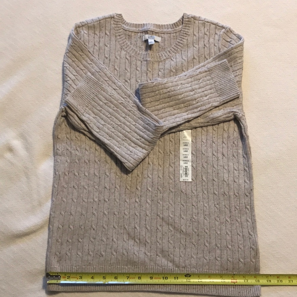 Women’s large cable knit sweater